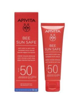 Bee Sun Safe Antispot & Antiage SPF50 Αδιάβροχο Αντηλιακό Προσώπου Κατά των Πανάδων & των Ρυτίδων